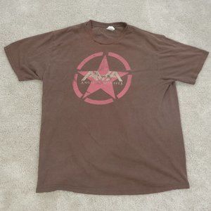 Angles & Airwaves T-Shirt Mens Large Brown Short Sleeve Crew Neck Graphic Print